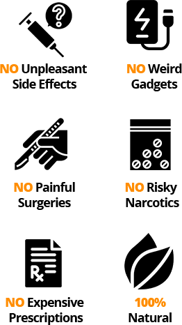 Mobile sized infographic: 100% Natural With No Side Effects